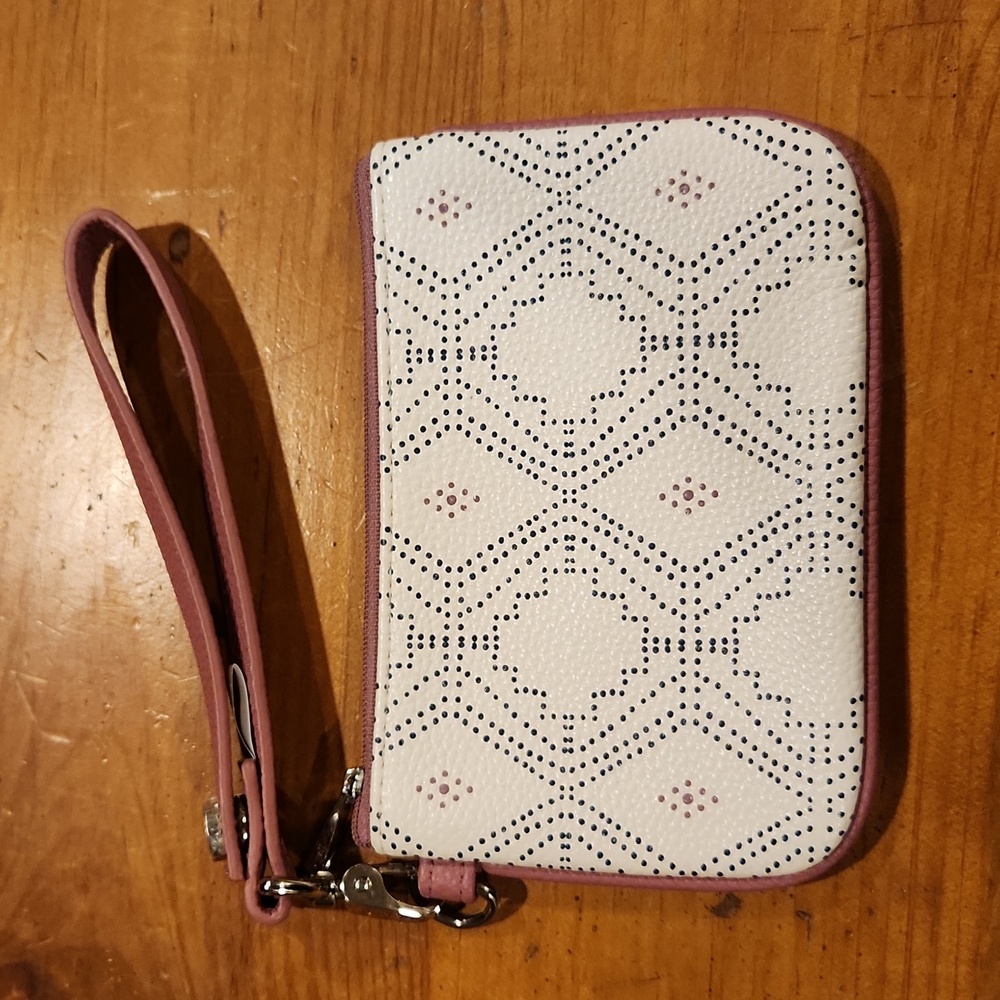 Jewell by Thirty-One Wristlet Pink White Aztec Print